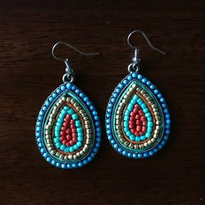 Beaded multicolored earrings